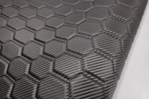3D CARBON CHARCOAL - HONEYCOMB DESIGN / COLOUR THREAD
