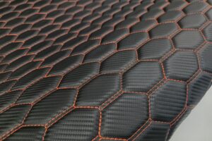 3D CARBON BLACK - RS-3 DESIGN / ORANGE THREAD