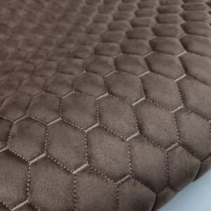 PREMIUM SUEDE - DIAMOND DESIGN BROWN / THREAD COLOUR