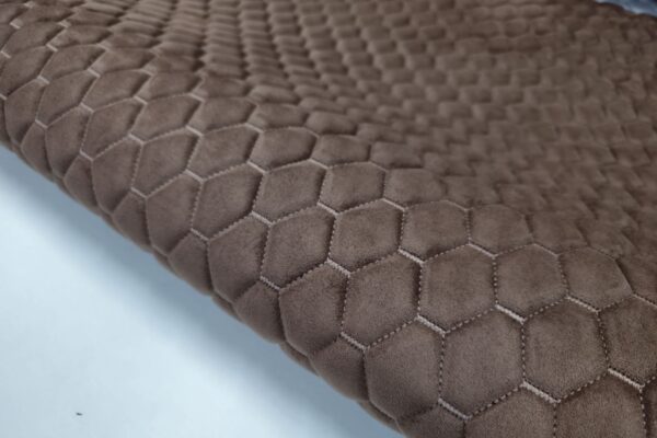 PREMIUM SUEDE - DIAMOND DESIGN BROWN / THREAD COLOUR