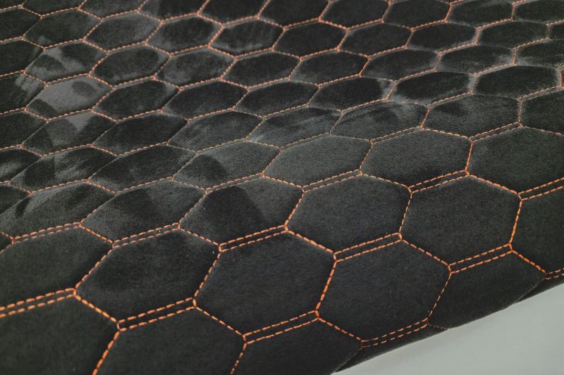 PREMIUM SUEDE RS3 DESIGN CZARNA / NIĆ POMARAŃCZOWA