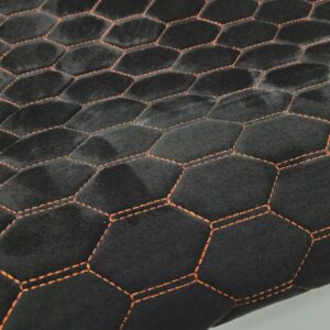 PREMIUM SUEDE - RS-3 DESIGN BLACK / ORANGE THREAD