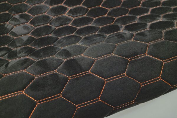 PREMIUM SUEDE - RS-3 DESIGN BLACK / ORANGE THREAD
