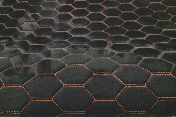 PREMIUM SUEDE RS3 DESIGN BLACK / ORANGE THREAD
