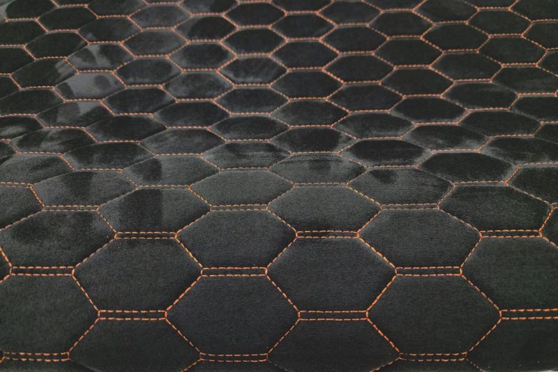 PREMIUM SUEDE RS3 DESIGN CZARNA / NIĆ POMARAŃCZOWA