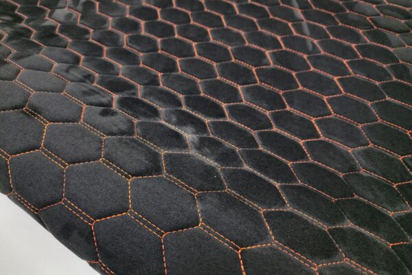 PREMIUM SUEDE - RS-3 DESIGN BLACK / ORANGE THREAD