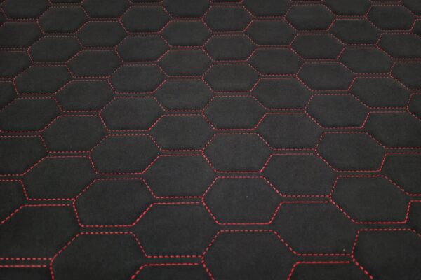 ULTRASUEDE BLACK  - HONEYCOMB DESIGN / NIĆ CZERWONA