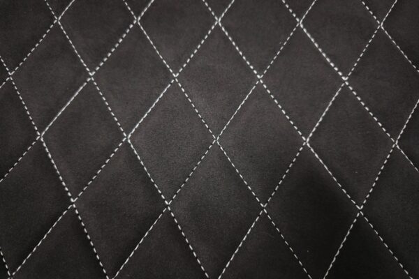 ULTRASUEDE BLACK - KARO DESIGN / SILVER THREAD