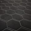 ULTRASUEDE BLACK - HONEYCOMB DESIGN / SILVER THREAD
