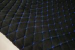 PREMIUM SUEDE ROMBO DESIGN BLACK / BLUE THREAD