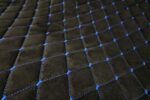 PREMIUM SUEDE ROMBO DESIGN BLACK / BLUE THREAD