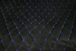 PREMIUM SUEDE ROMBO DESIGN BLACK / BLUE THREAD
