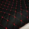PREMIUM SUEDE ROMBO DESIGN BLACK / RED THREAD
