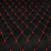 PREMIUM SUEDE ROMBO DESIGN BLACK / RED THREAD