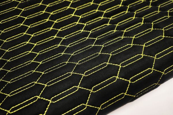 PREMIUM SUEDE LAMBO DESIGN BLACK / YELLOW THREAD