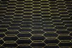 PREMIUM SUEDE LAMBO DESIGN BLACK / YELLOW THREAD