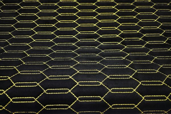 PREMIUM SUEDE LAMBO DESIGN BLACK / YELLOW THREAD