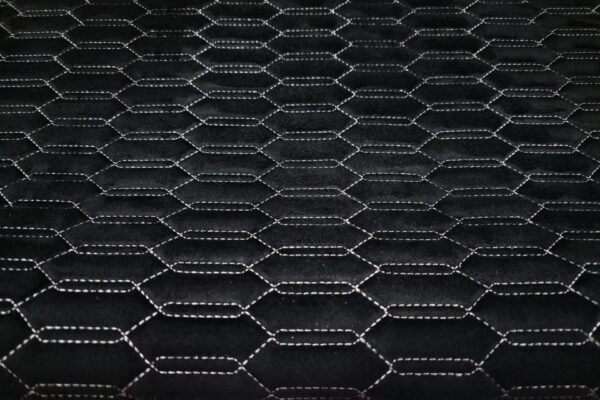 PREMIUM SUEDE LAMBO DESIGN BLACK / WHITE THREAD