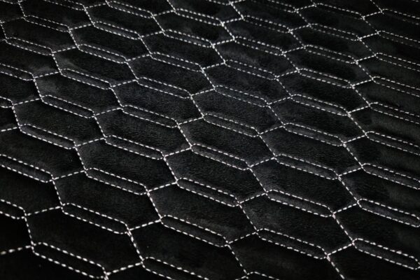 PREMIUM SUEDE LAMBO DESIGN BLACK / WHITE THREAD