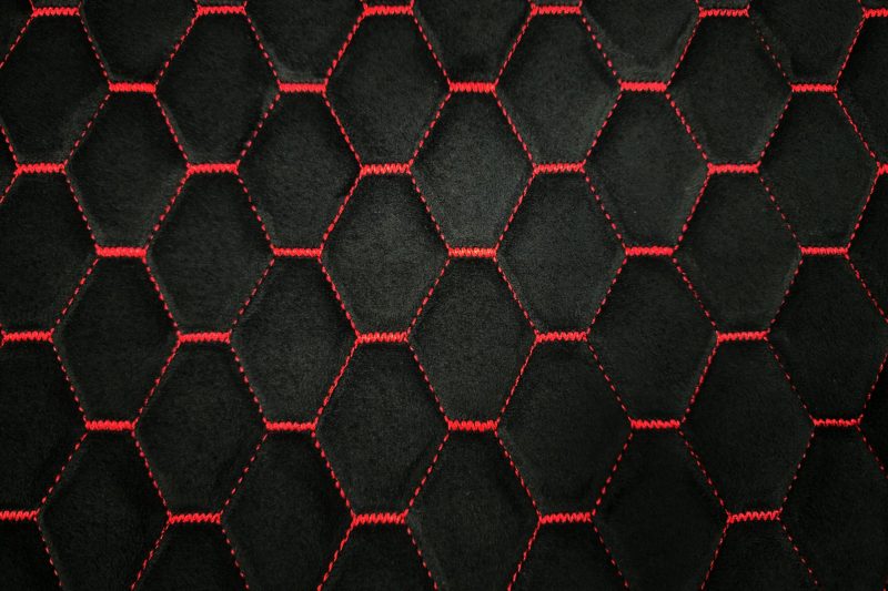 20250913 131755 PREMIUM SUEDE DIAMOND DESIGN CZARNA / NIĆ CZERWONA