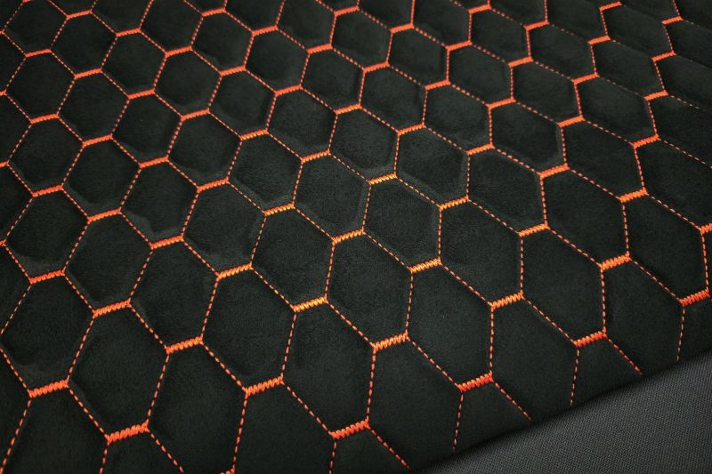 20250913 133254 PREMIUM SUEDE DIAMOND DESIGN NOIR / FIL ORANGE