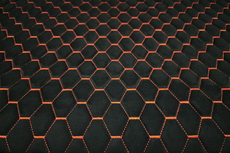 20250913 133300 PREMIUM SUEDE DIAMOND DESIGN NOIR / FIL ORANGE