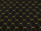 PREMIUM SUEDE DIAMOND DESIGN BLACK / YELLOW THREAD