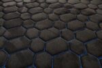 PREMIUM SUEDE - RS DESIGN BLACK / BLUE THREAD