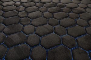 PREMIUM SUEDE - RS DESIGN BLACK / BLUE THREAD