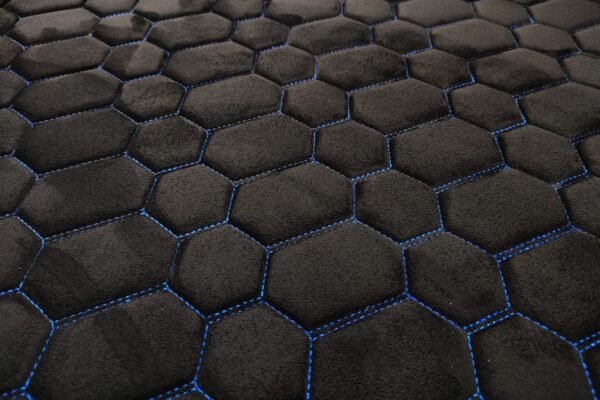 PREMIUM SUEDE - RS DESIGN BLACK / BLUE THREAD
