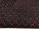SUEDE PREMIUM DIAMOND DESIGN BLACK / RED THREAD