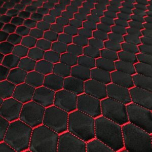 PREMIUM SUEDE DIAMOND DESIGN BLACK / WHITE THREAD