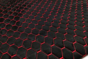 SUEDE PREMIUM DIAMOND DESIGN BLACK / RED THREAD