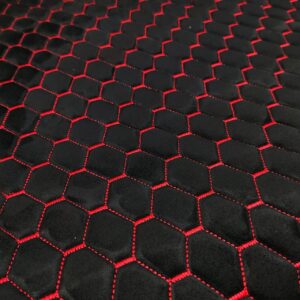 SUEDE PREMIUM DIAMOND DESIGN BLACK / RED THREAD