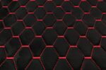PREMIUM SUEDE DIAMOND DESIGN BLACK / RED THREAD