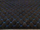 PREMIUM SUEDE DIAMOND DESIGN BLACK / BLUE THREAD
