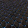 PREMIUM SUEDE DIAMOND DESIGN BLACK / BLUE THREAD