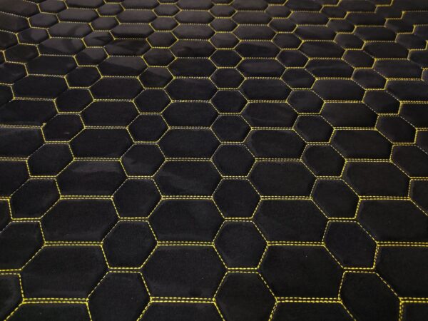 PREMIUM SUEDE - RS DESIGN BLACK / YELLOW THREAD