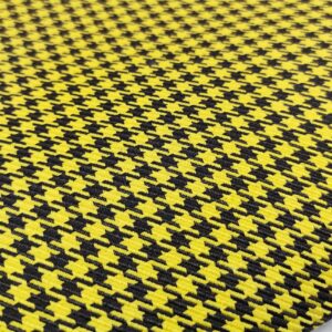 PEPITA HOUNDSTOOTH CZARNO/ŻÓŁTY - 5 MM PIANKA