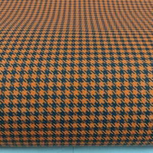 PEPITA HOUNDSTOOTH CZARNO/POMARAŃCZOWY - 5MM PIANKA