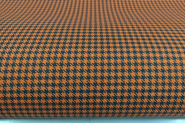 PEPITA HOUNDSTOOTH BLACK/ORANGE - 5MM FOAM