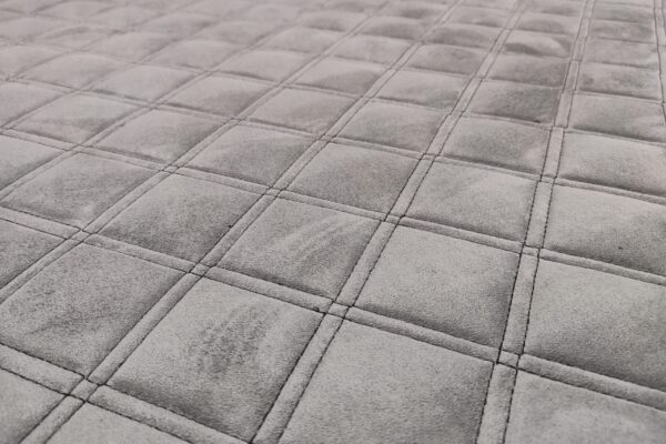 SUPREME SUEDE SQUARE - GREY / BLACK THREAD
