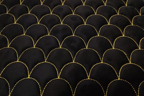 SUEDE PREMIUM BENZ SHELL DESIGN BLACK / YELLOW THREAD