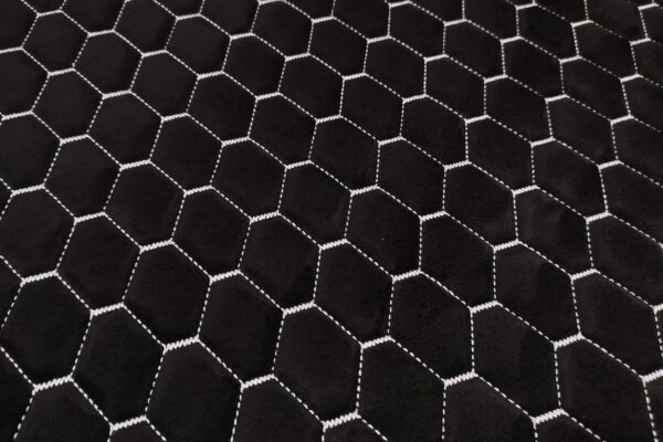 SUEDE PREMIUM DIAMOND DESIGN BLACK / WHITE THREAD