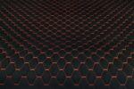 PREMIUM SUEDE DIAMOND DESIGN BLACK / ORANGE THREAD