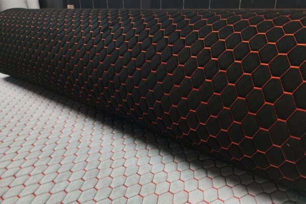 SUEDE PREMIUM DIAMOND DESIGN BLACK / ORANGE THREAD