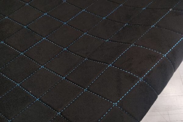 HEADLINER SUEDE KARO - BLACK / BLUE THREAD