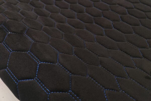 PREMIUM SUEDE RS3 DESIGN BLACK / BLUE THREAD