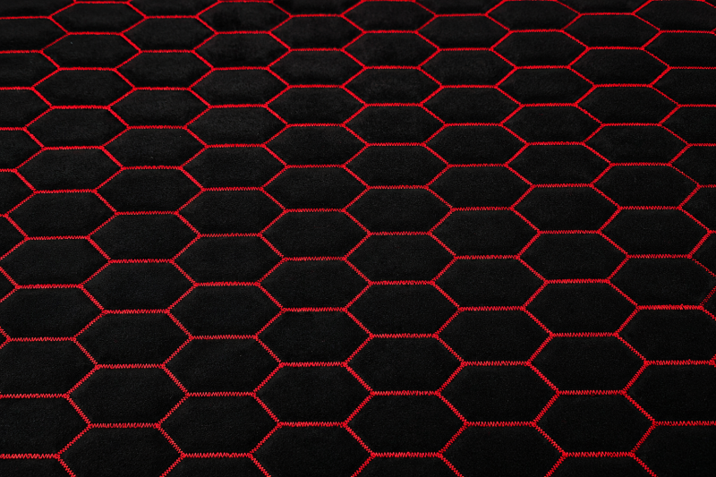 c2 CAMOSCIO PREMIUM DESIGN CARRERA NERO / FILO ROSSO