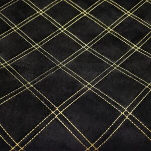 PREMIUM SUEDE SQUARE BLACK / YELLOW THREAD